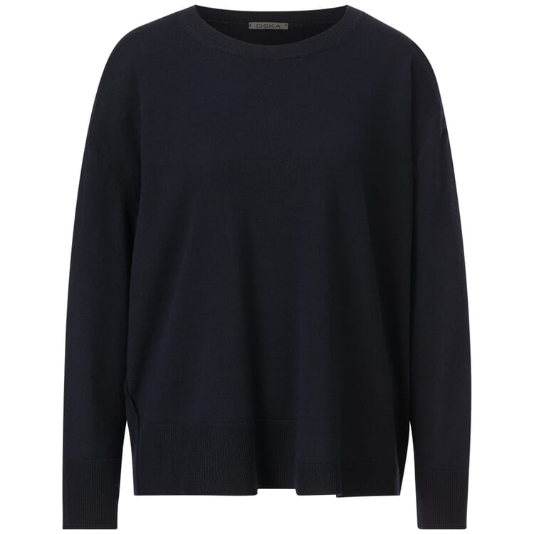 Oversize women's sweater, Dark blue