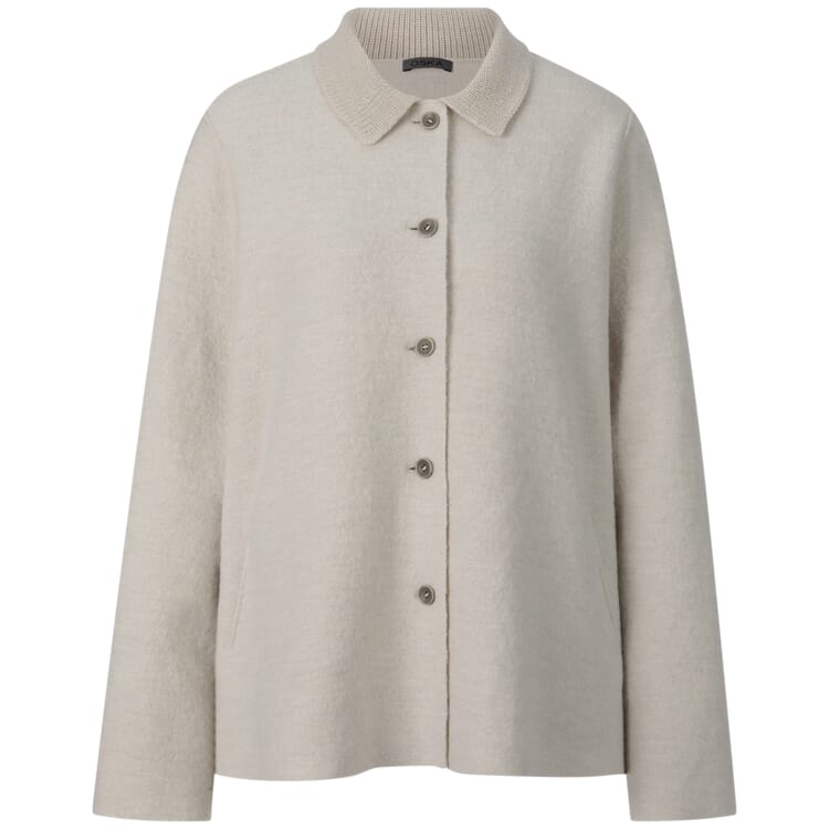 Ladies wool jacket, Natural white