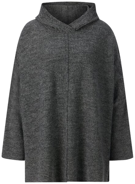 Ladies knitted hoodie Graymelted