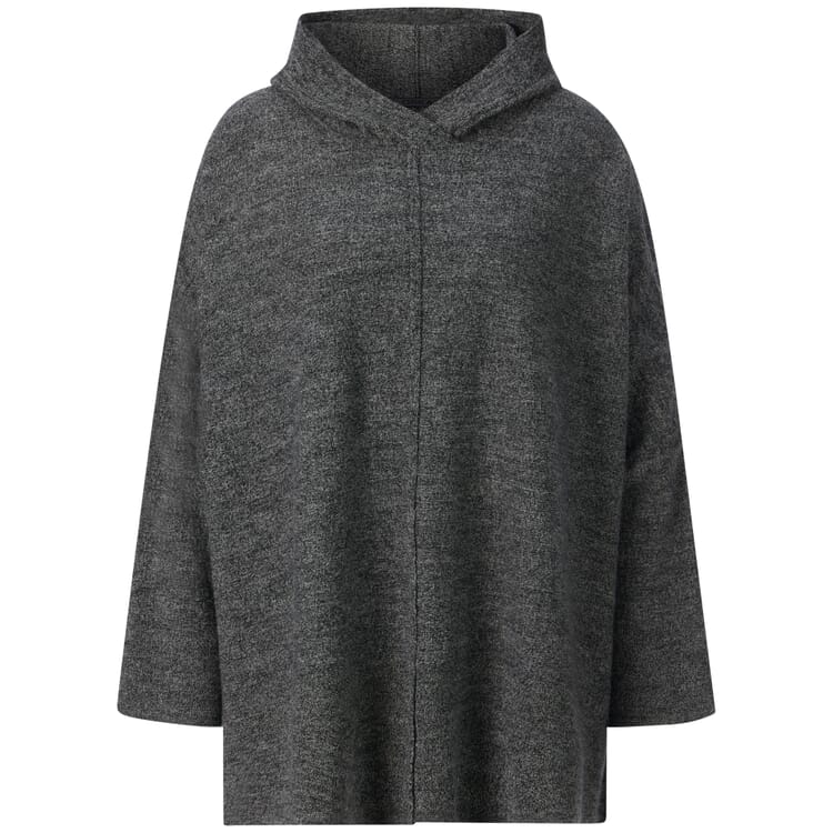 Ladies knitted hoodie, Grayish