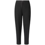 Ladies' trousers with turn-up hems Dark gray