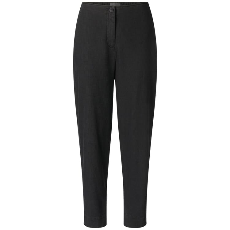 Ladies' trousers with turn-up hems, Dark gray