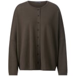Ladies cardigan buttoned Brown
