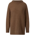 Ladies round neck sweater Brown