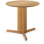 Round oak dining table