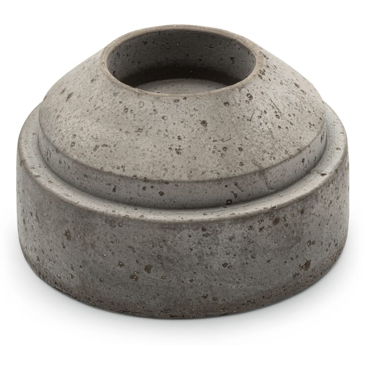 Hoff terracotta candle holder stackable, Raw gray