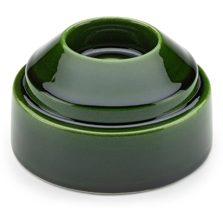Hoff Terrakotta-Kerzenhalter stapelbar, Glänzendes Smaragdgrün