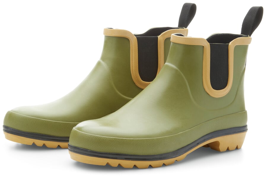 Men's Rubber Ankle Boots Olive-Black