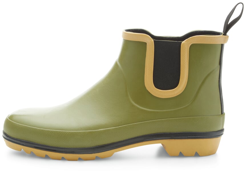 Bottes courtes en caoutchouc pour homme Vert d'olive-noir