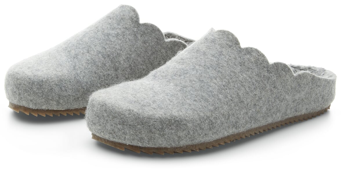 Ladies felt slipper Light gray