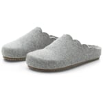 Zapatilla de fieltro para señora Gris claro