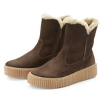 Bota de mujer con piel de cordero Marrón