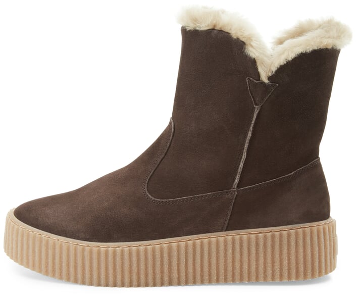 Bottes pour femme avec doublure en peau d'agneau Marron