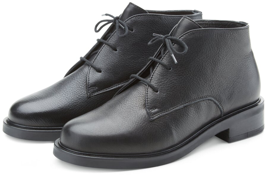 Chaussure à lacets haute pour femme Noir