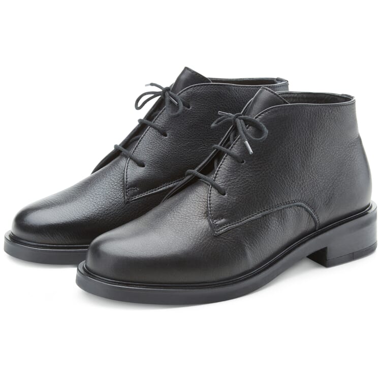 Women's High-Top Lace-Up Shoes, Black