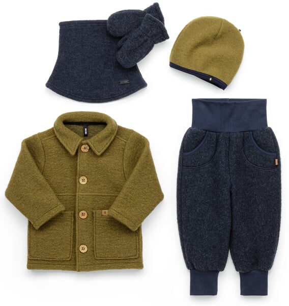 Kinder-Schlupfhose Wollfleece Dunkelblau