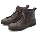 Bota de hombre de piel con cordones Marrón oscuro