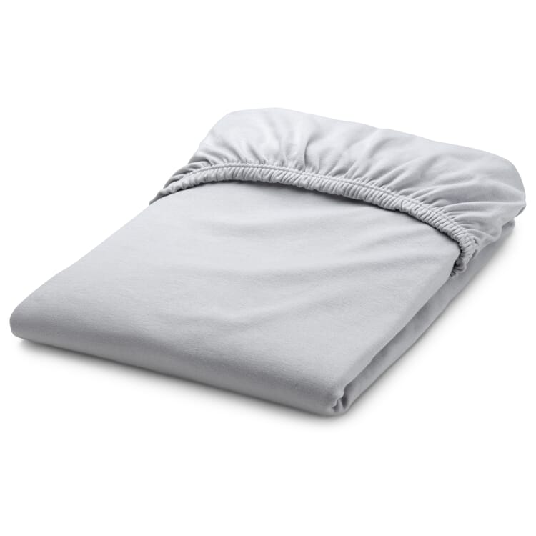 Fitted sheet double jersey, Light gray