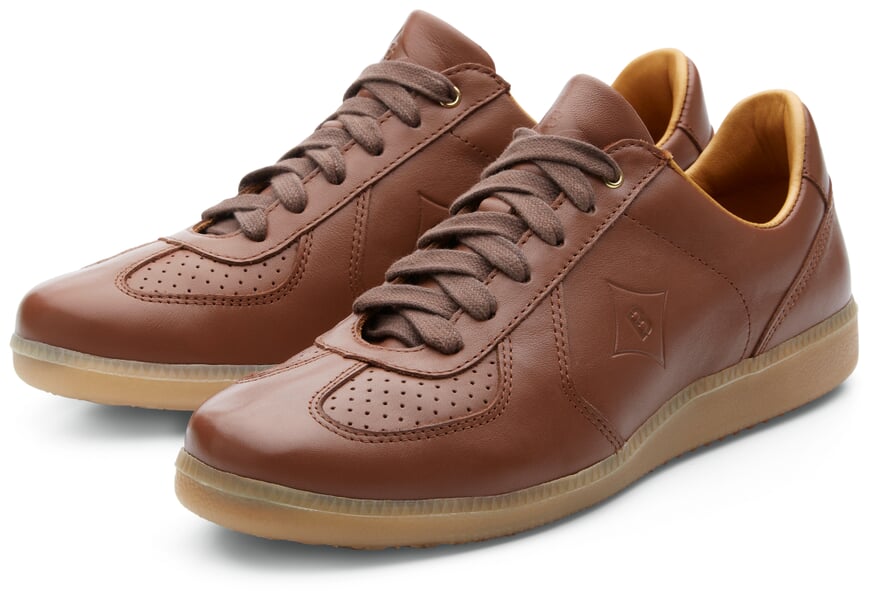 Herren-Sneaker Rindleder Braun