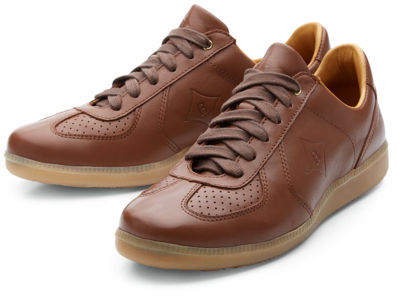 Herren-Sneaker Rindleder Braun