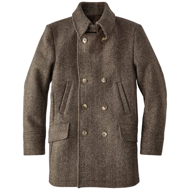 Giacca doppiopetto da uomo, Marrone-beige