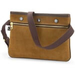 Shoulder bag suede, brown