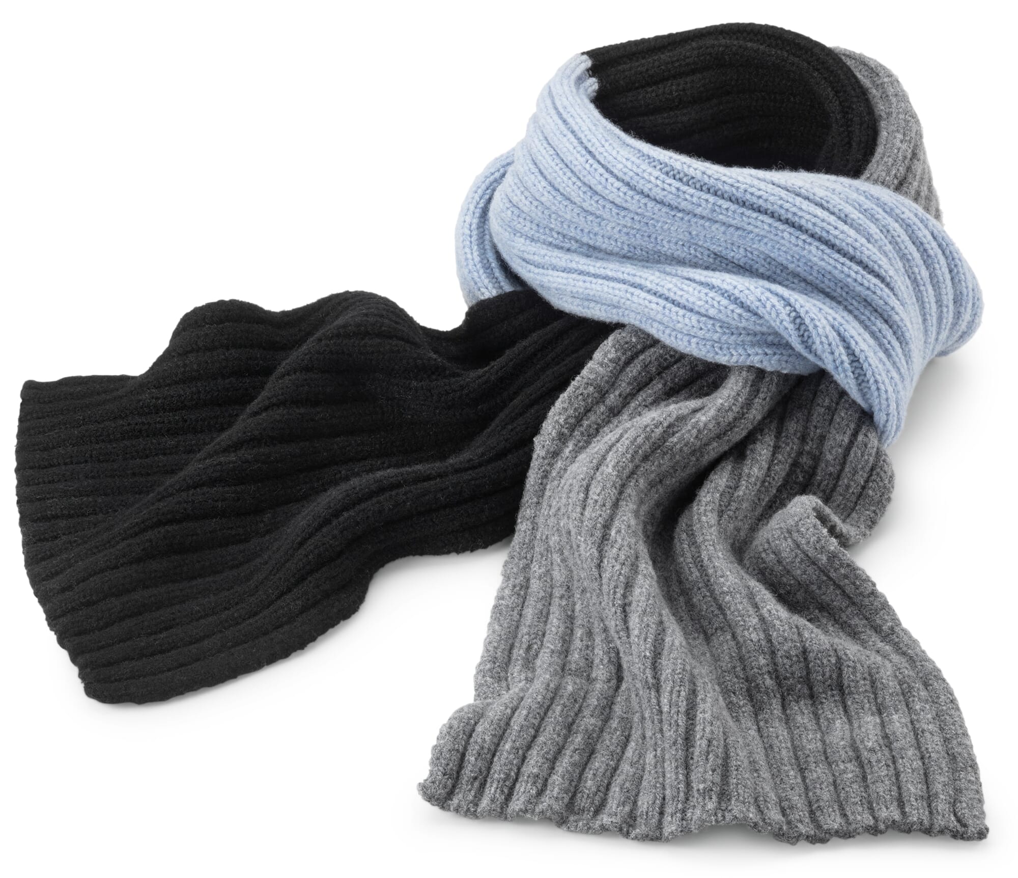 Blue and gray scarf popular