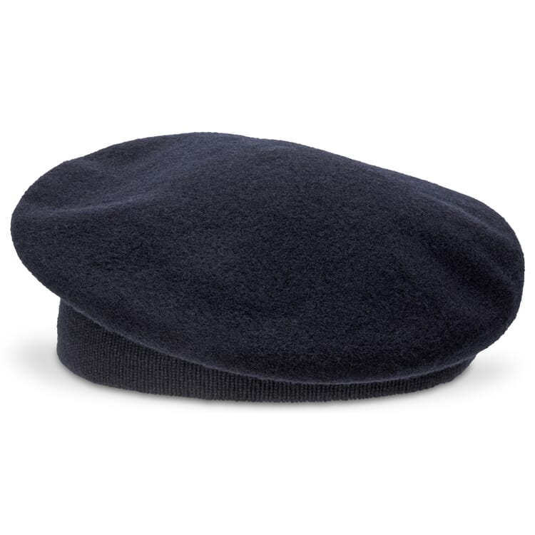 Wollen baret, donkerblauw