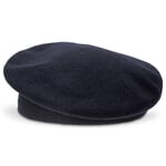 Women's wool beret, dark blue