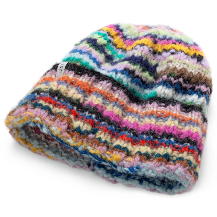 Bonnet tricoté pour femme, multicolore