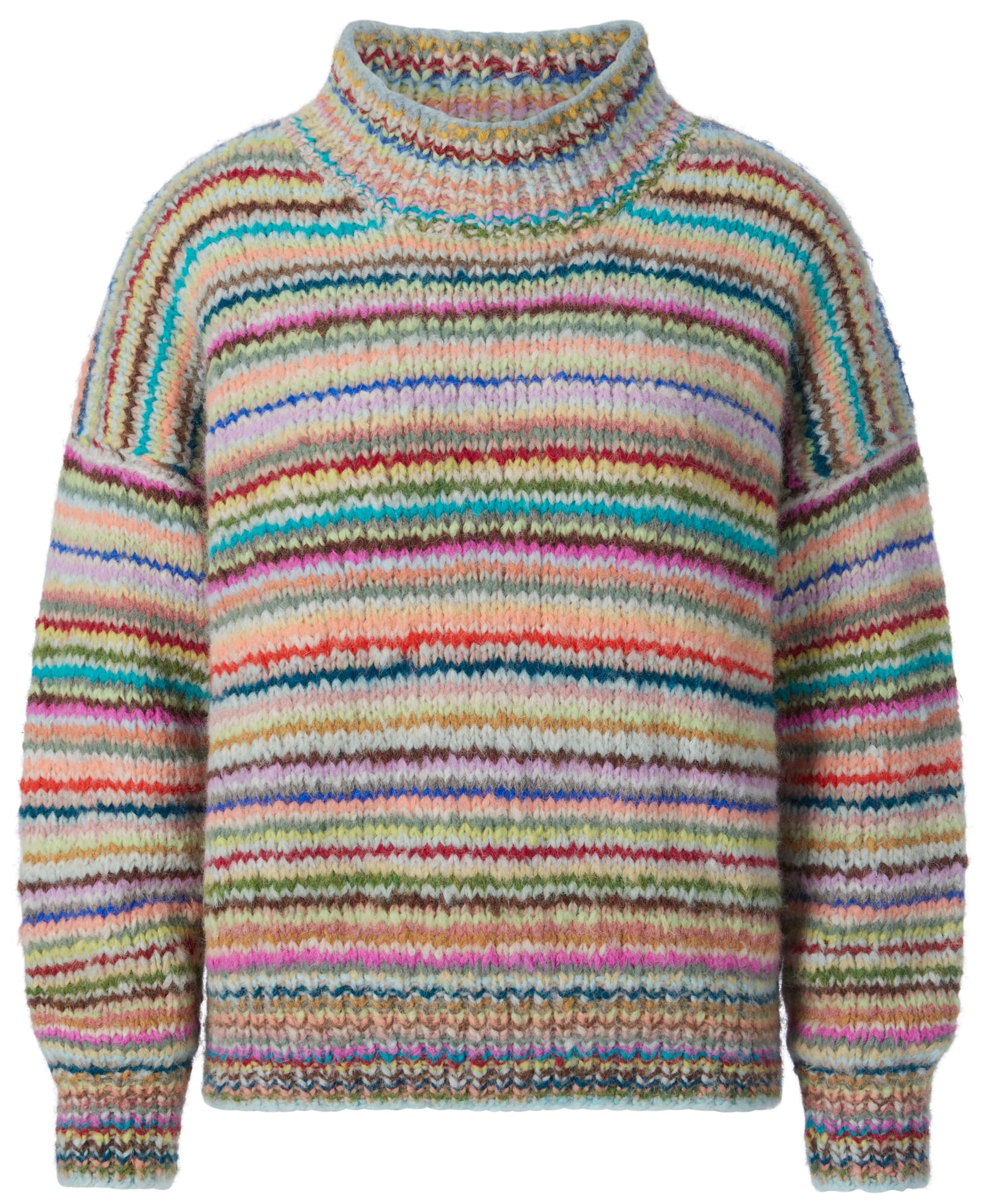 Multicolor knit sweater hotsell