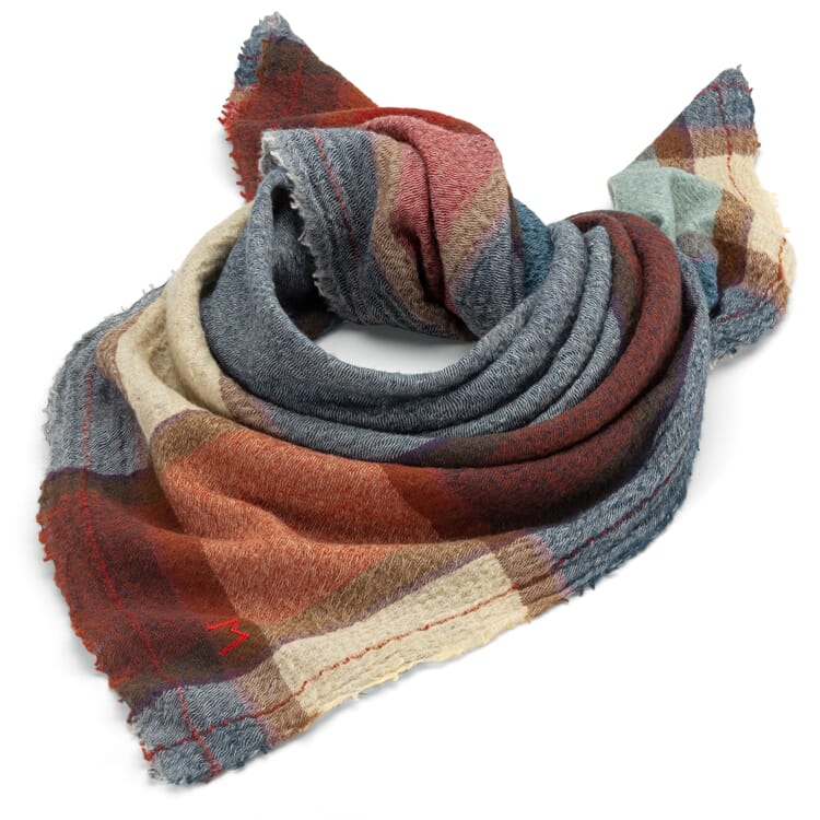 Wool-cashmere women's scarf, fall tones
