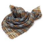 Foulard unisexe, marron-bleu