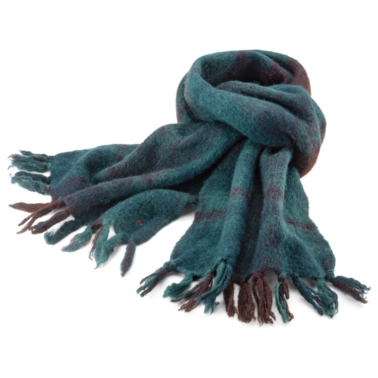 Unisex plaid scarf, green-wine red