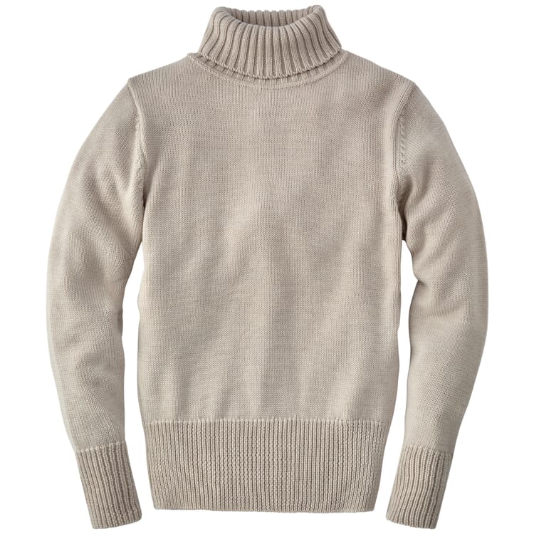 Men's turtleneck sweater 1941, Ecru