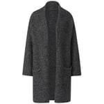 Lang cardigan til damer Anthracite