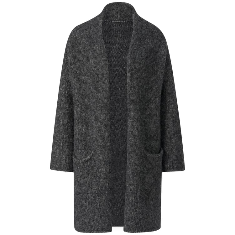 Lang cardigan til damer, Anthracite