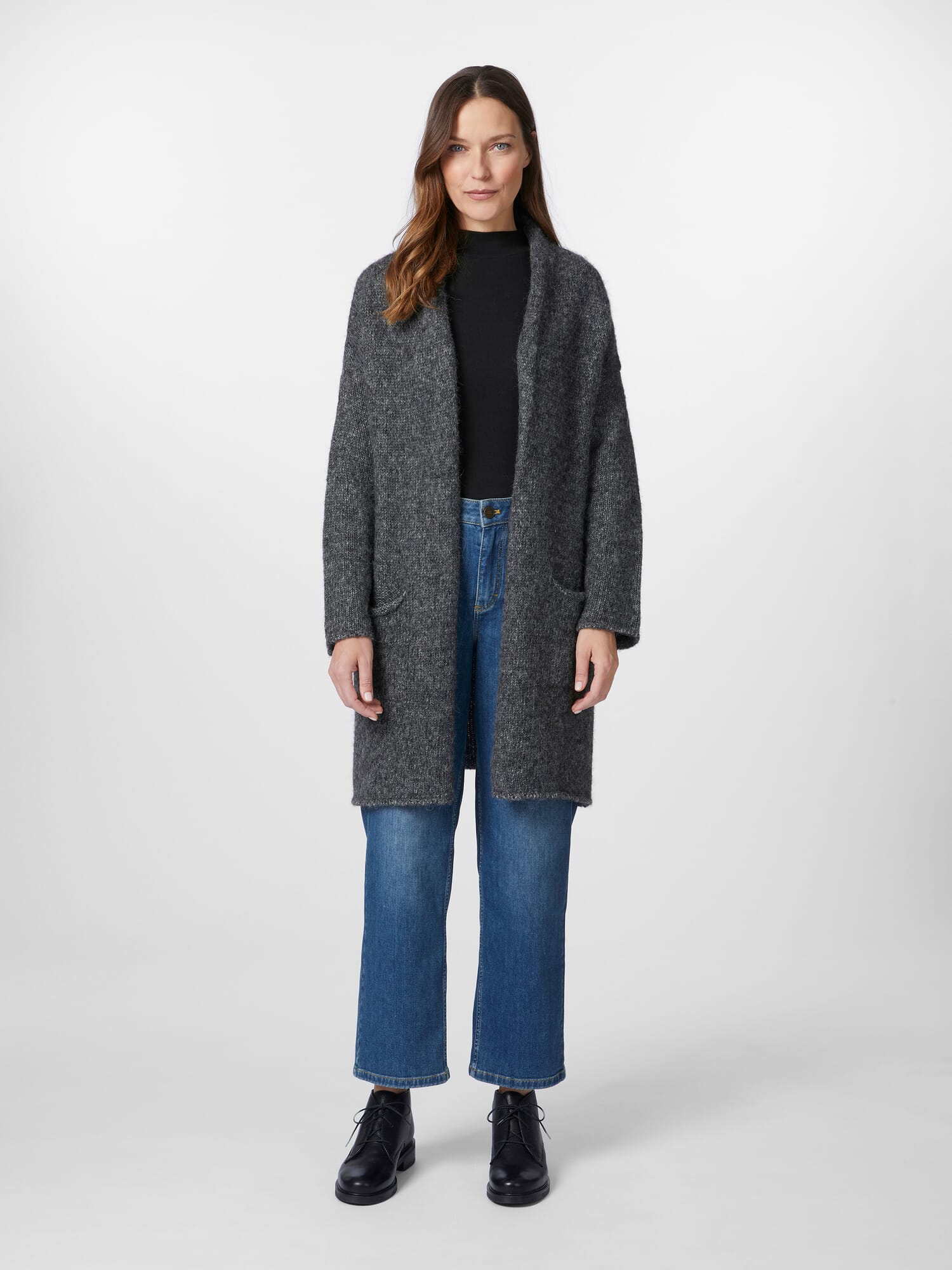 Floral Open Front Fuzzy Cardigan – CEZELE