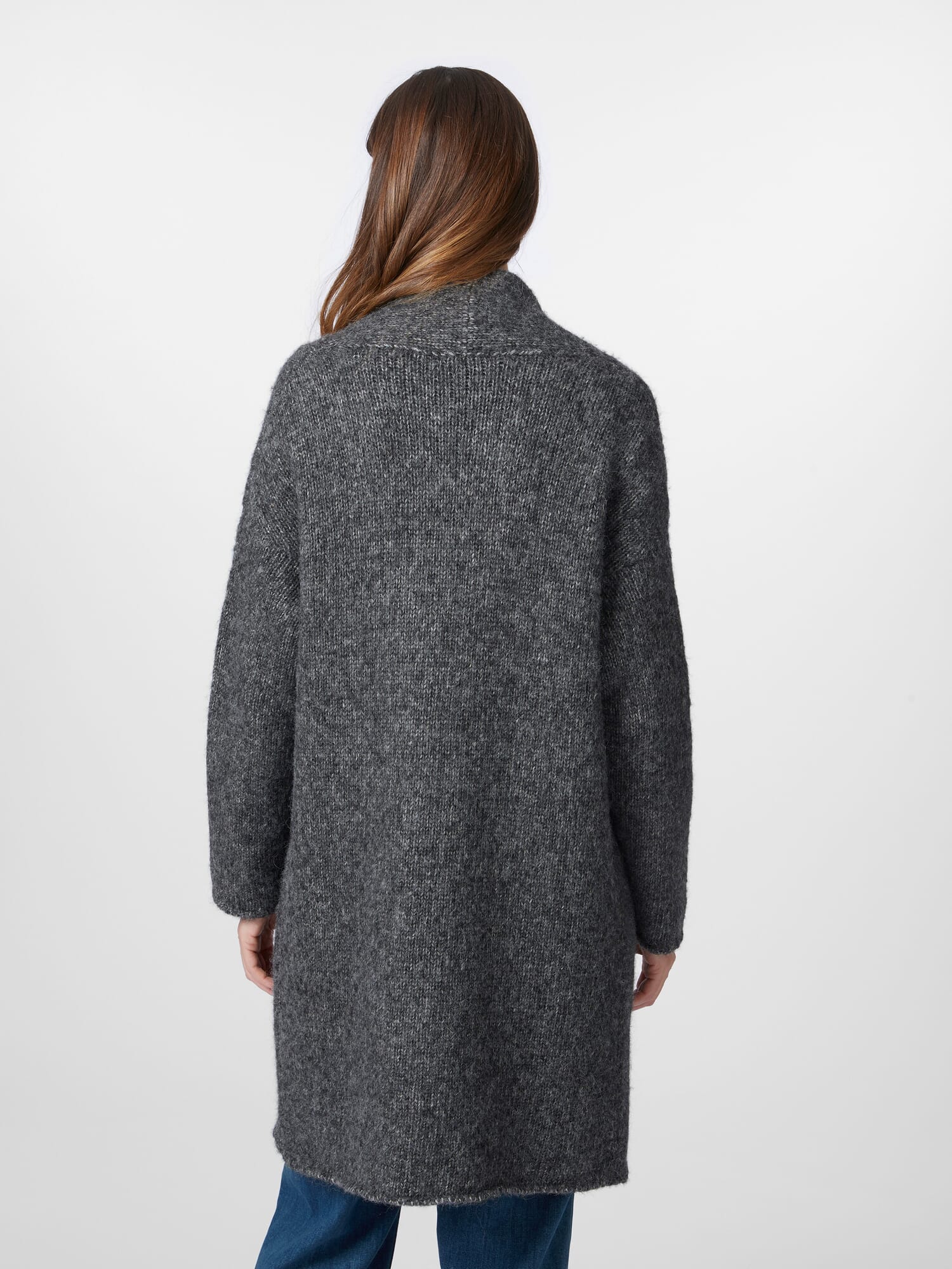 Ladies long cardigan, Anthracite | Manufactum