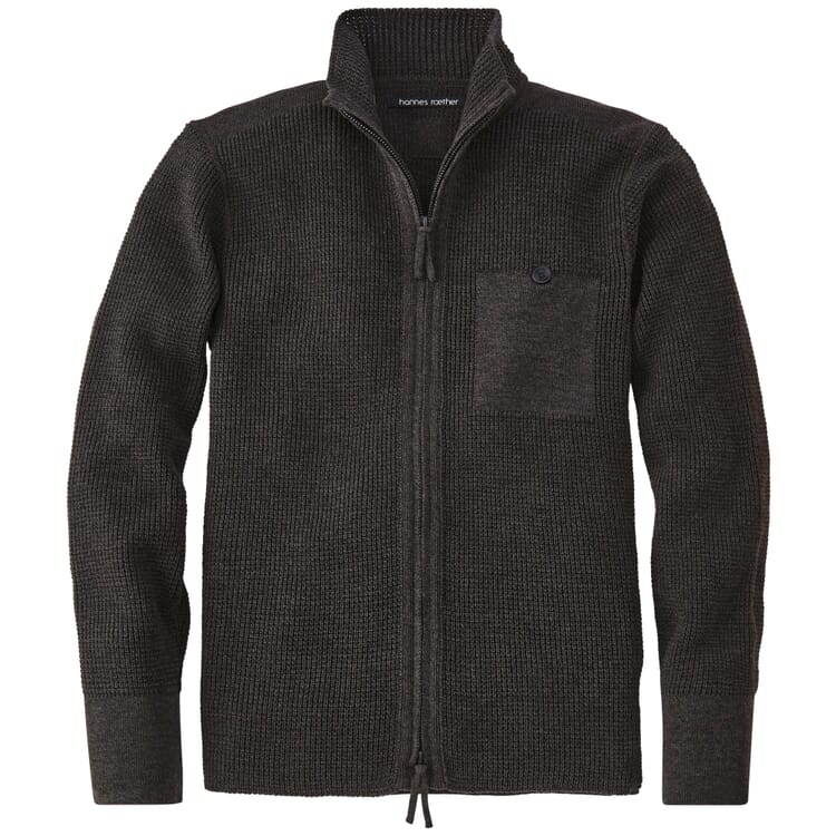 Cardigan til mænd, Grafit