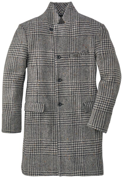 Manteau homme à motifs Graphite-gris clair