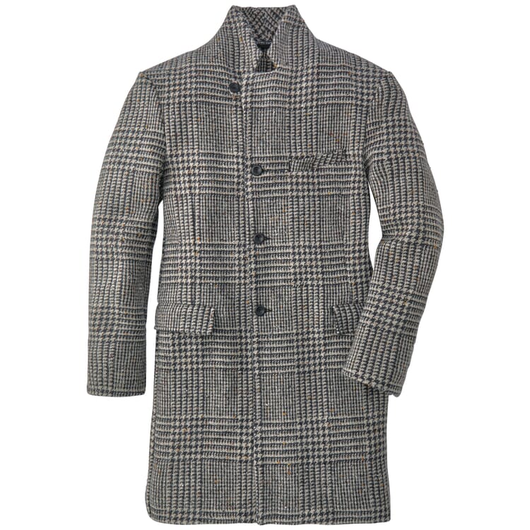 Men's coat patterned, Graphite light gray