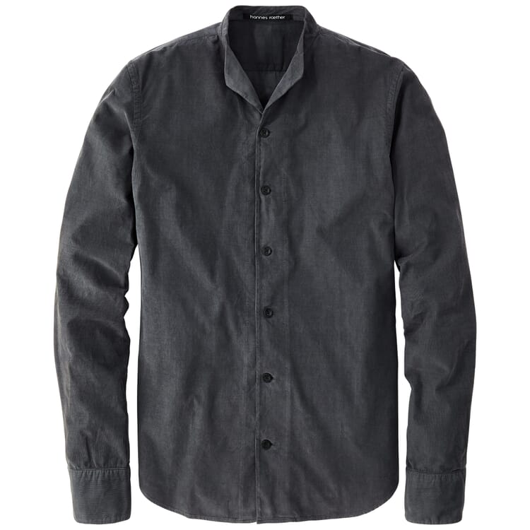 Chemise homme en velours côtelé, Bleu-gris