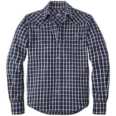 blue and white or white and gold dress Blue & White Buffalo Plaid Button Up – LC King Mfg main image 0