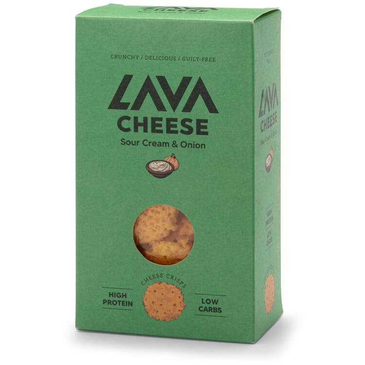 Ostechips med creme fraiche og løg