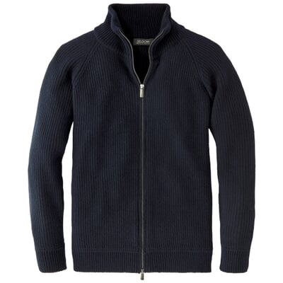 Men's zip cardigan, Dark blue Manufactum