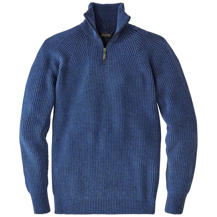 Men knitted royer, Steel blue