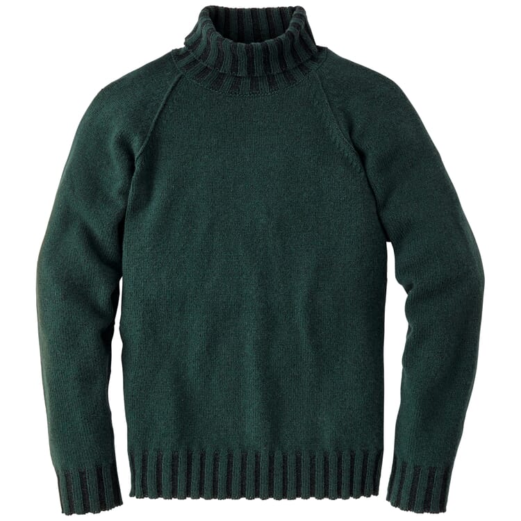 Mens turtleneck sweater, Green