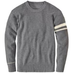 Pull à rayures pour homme Gris moyen