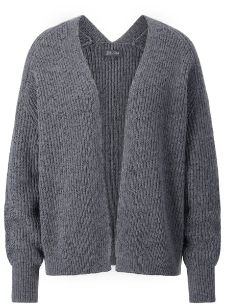 Cardigan femme côtelé Anthracite